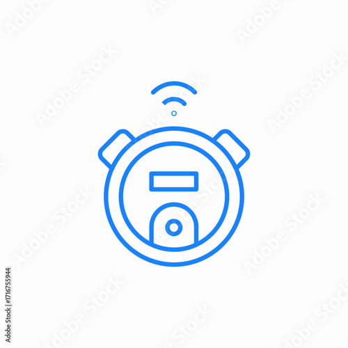 smart vacuum cleaner icon sign vector