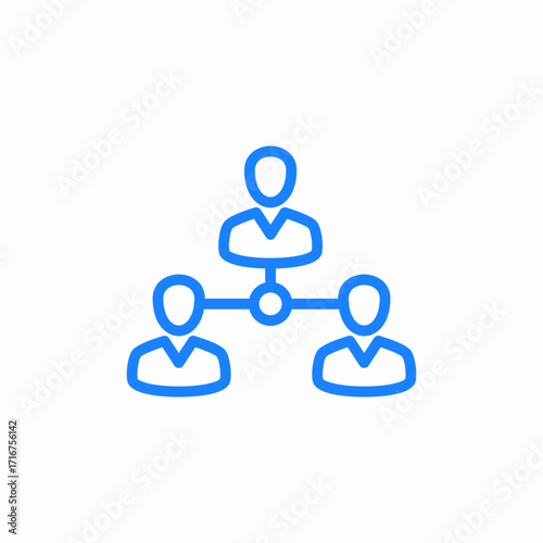 team hierarchy icon sign vector