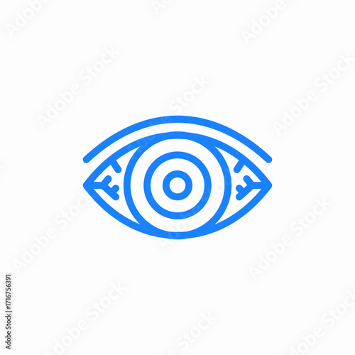 tired eye icon sign vector