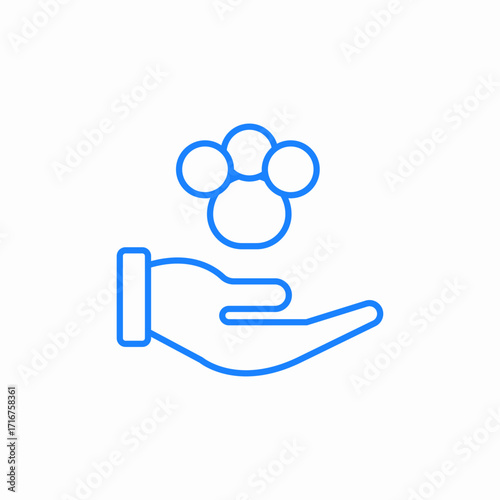 animal care service icon sign vector