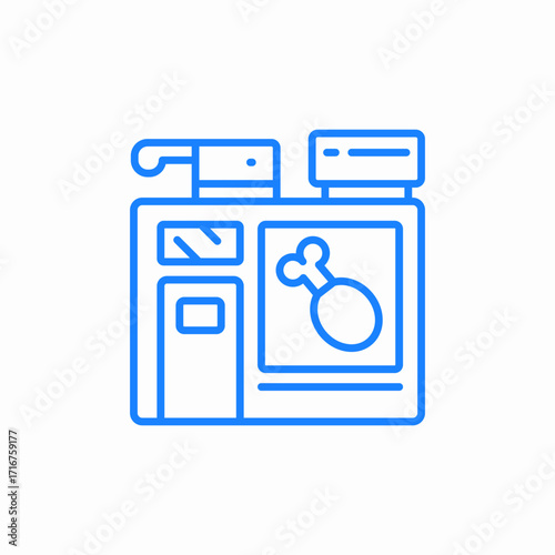 food vending machine butcher shop icon sign vector