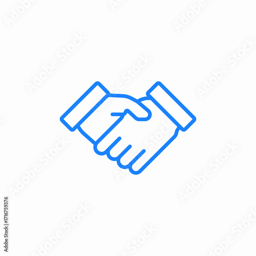 handshake signing agreement or welcome icon sign vector