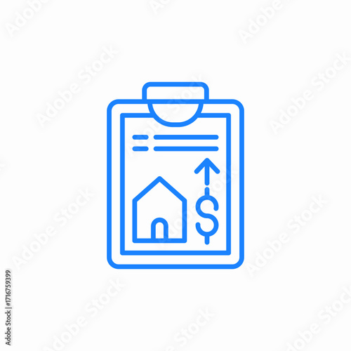 home prices icon sign vector