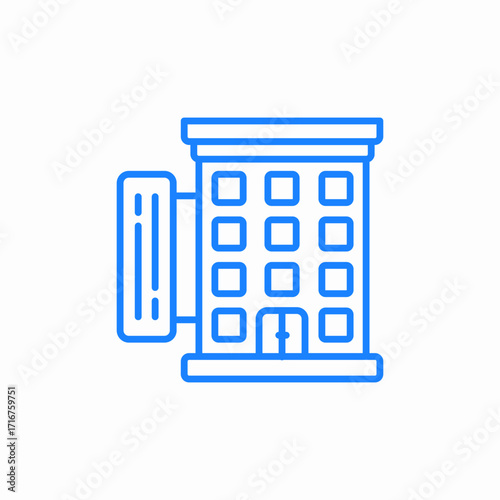 office building icon sign vector