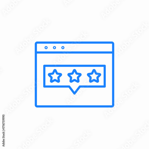 rating or review interface icon sign vector