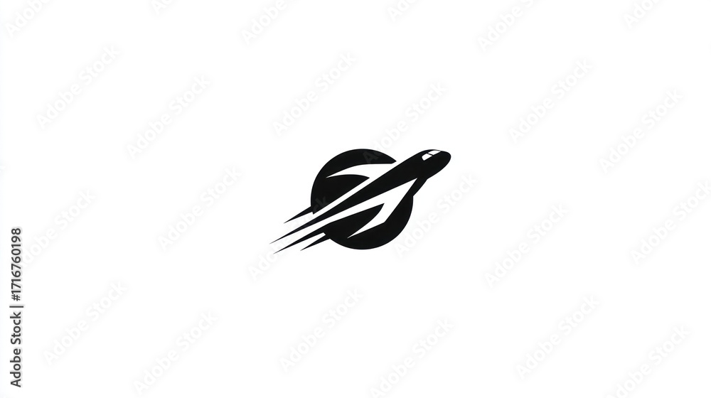 Fototapeta premium Airplane logo design illustration