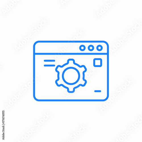 settings browser window or webpage icon sign vector