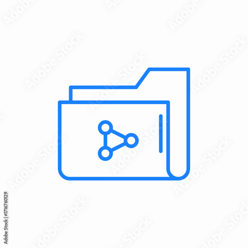 share folder or collaborative folder icon sign vector