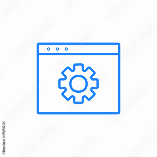 settings or parameters of web interface icon sign vector
