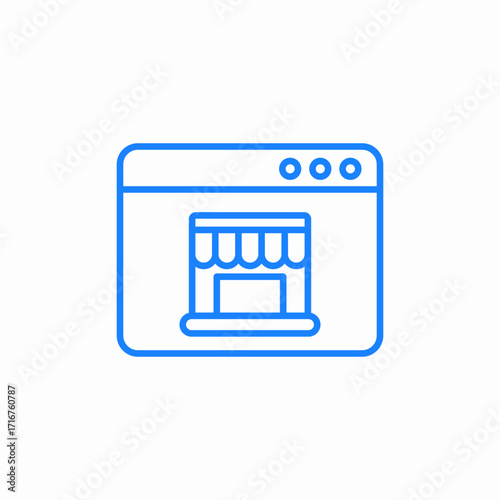 webpage or browser for online shopping icon sign vector