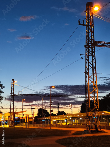 High voltage power lines.
