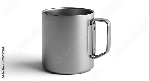 Durable metal mug with handle ideal for camping and outdoor adventures