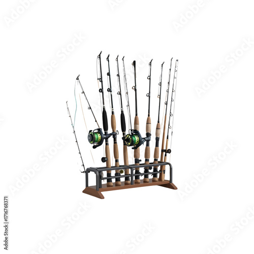 Fishing Rod Rack Clip Art