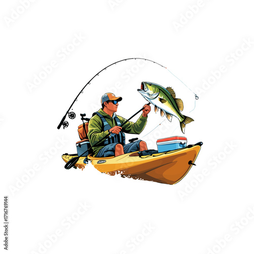 Kayak Fishing Adventure: Catching a Big Bass
