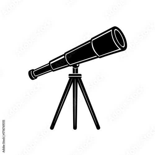 Telescope on a tripod viewing