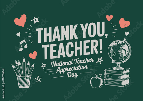World Teachers Day, 5 october, greeting card concept for social media post, banner, ect
