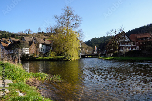 Schiltach village in Germany by the river