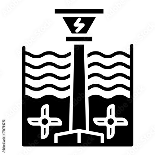 Ocean Energy Vector Icon