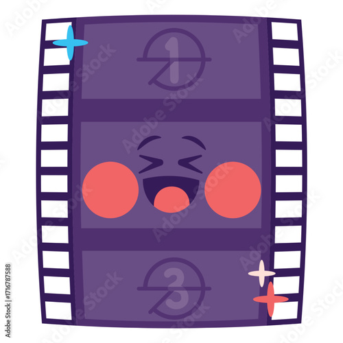 Cinema Vector Illustration. Flat Minimal Design. Editable Illustration for Web, Mobile, Print