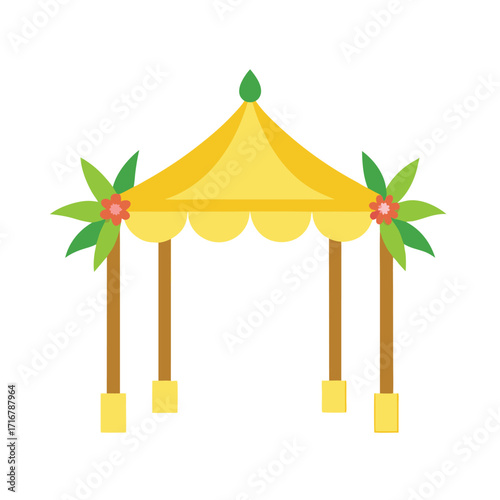 outdoor wedding pavilion mockup with canopy