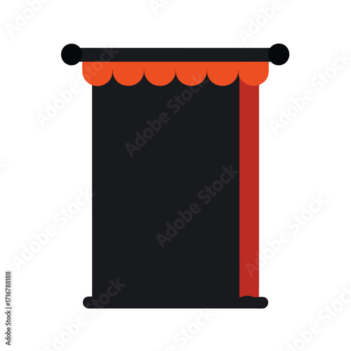 modern blackout curtain mockup