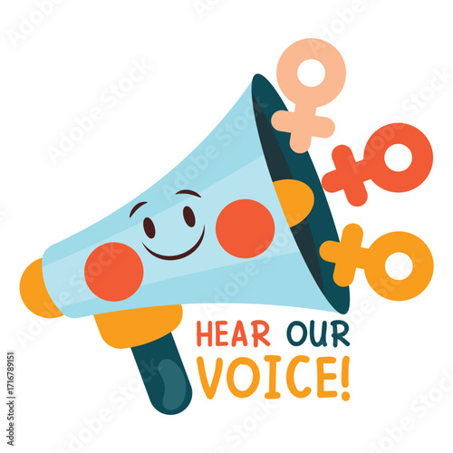 Protest Vector Illustration. Flat Minimal Design. Editable Illustration for Web, Mobile, Print