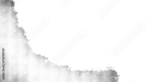 White Watercolor Edge Frame PNG Overlay
