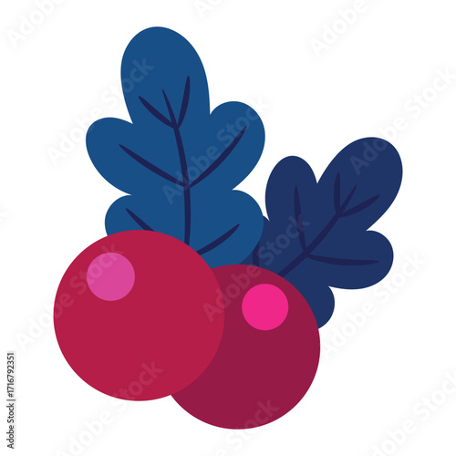 Mistletoe Vector Illustration. Flat Minimal Design. Editable Illustration for Web, Mobile, Print