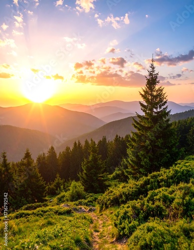 Mountain sunset vista (1)