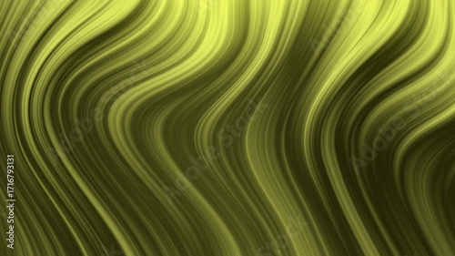 looping abstract yellow wave background with flowing curved lines and shiny golden tones
