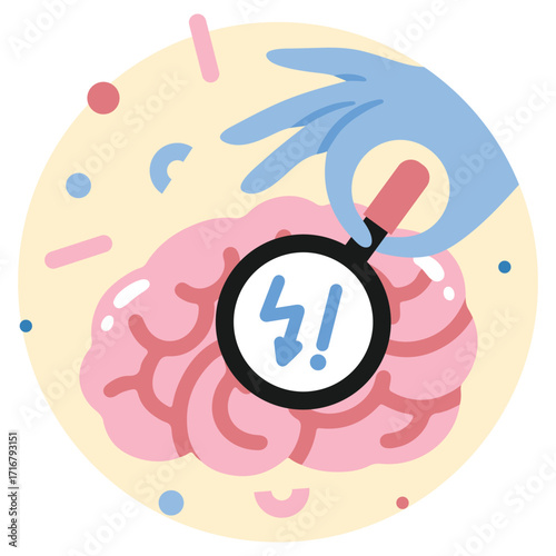 Mental Health Vector Illustration. Flat Minimal Design. Editable Illustration for Web, Mobile, Print