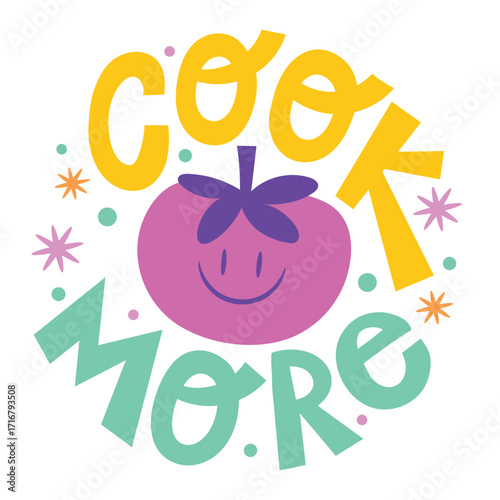 Cook Vector Illustration. Flat Minimal Design. Editable Illustration for Web, Mobile, Print