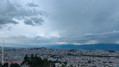 clouds over the Ecuador mountains