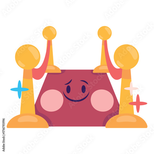 Red Carpet Vector Illustration. Flat Minimal Design. Editable Illustration for Web, Mobile, Print