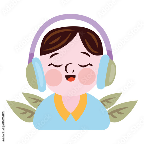 Relax Vector Illustration. Flat Minimal Design. Editable Illustration for Web, Mobile, Print