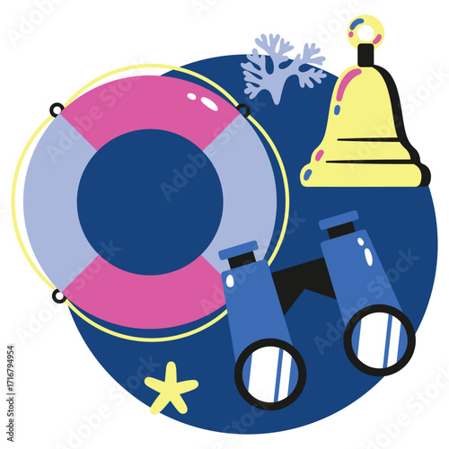 Water Sport Vector Illustration. Flat Minimal Design. Editable Illustration for Web, Mobile, Print