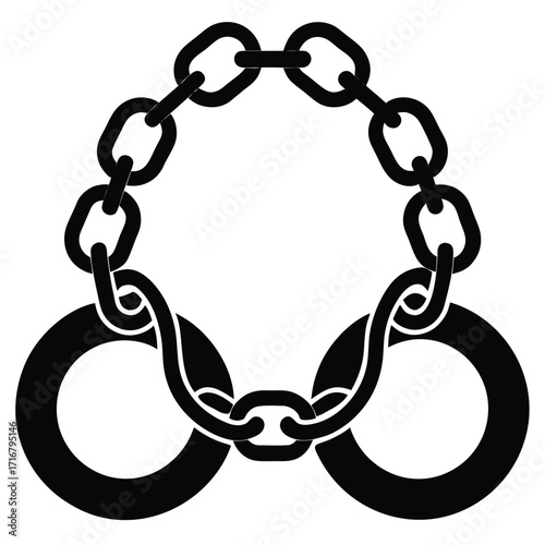 chains and shackles vector icon