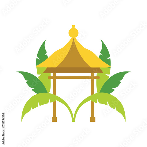 Cultural Wedding Pavilion with Banana Saplings Decor  