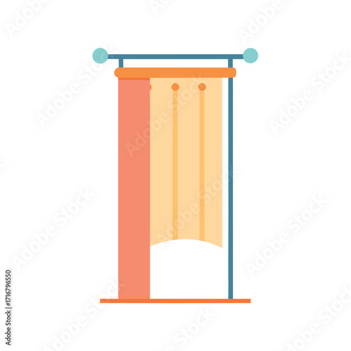 Curtain Mockup in Minimalist Scandinavian Interior  