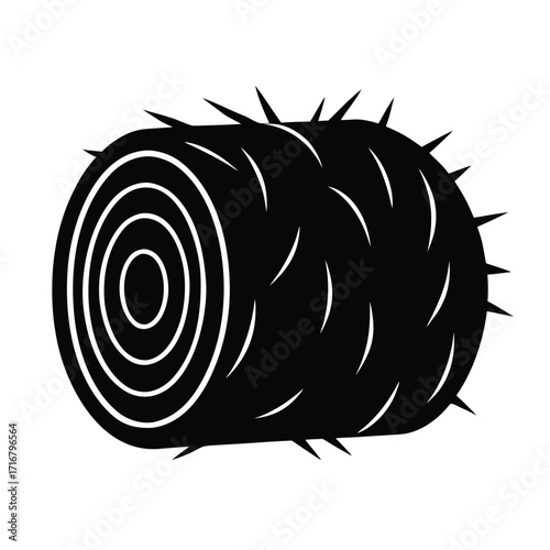hay bale vector icon
