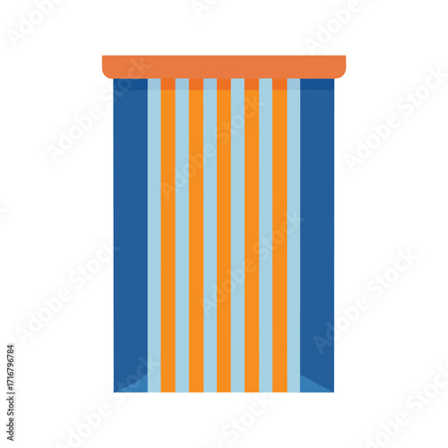 Curtain Mockup with Simple Vertical Line Patterns  
