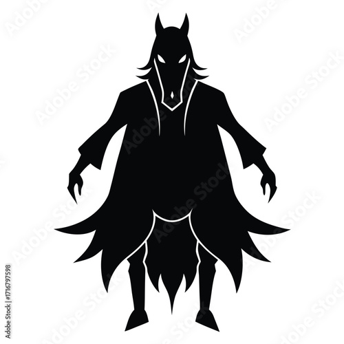 headless horseman vector icon