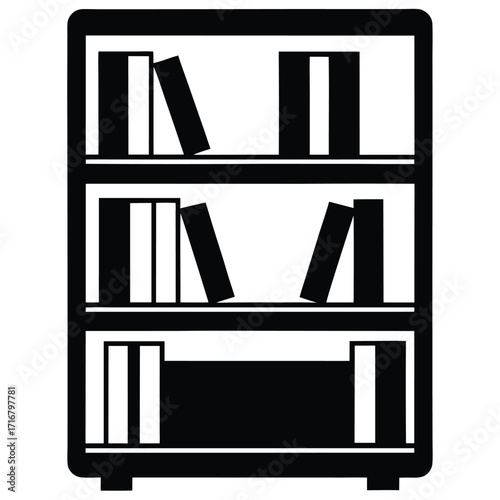 bookshelf vector icon