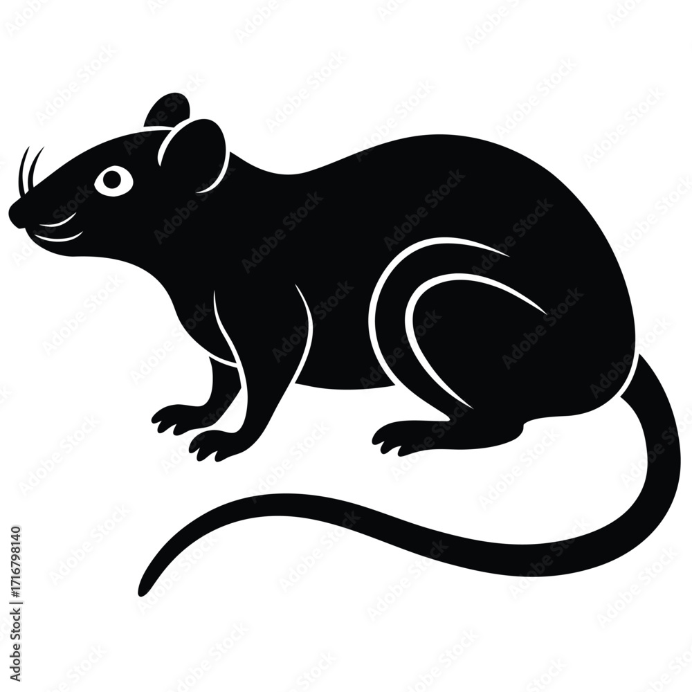 Obraz premium rat or mouse vector icon