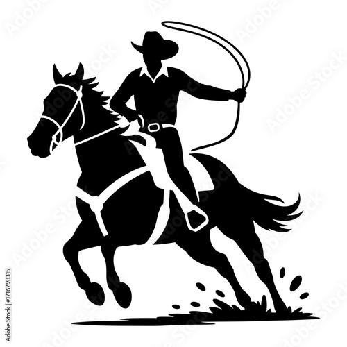 cowboy riding horse