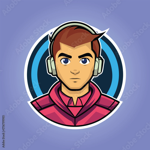 A character illustration for a masked gamer avatar