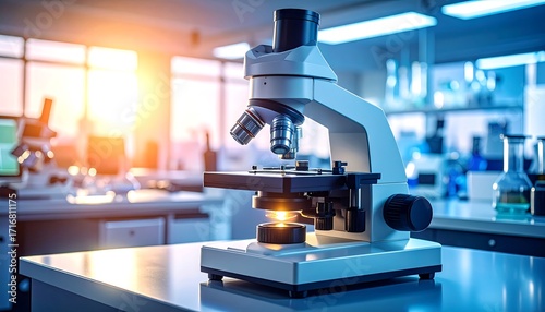Modern lab microscope