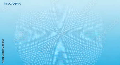 Vector art of infographic element with circular grid pattern