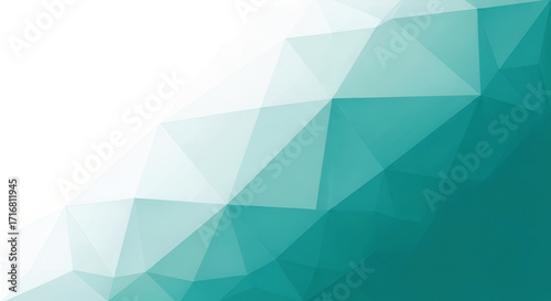 Vector art of teal and white geometric low poly background