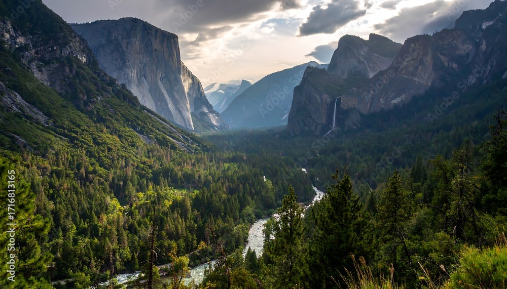 Obraz premium Mountain valley vista (1)